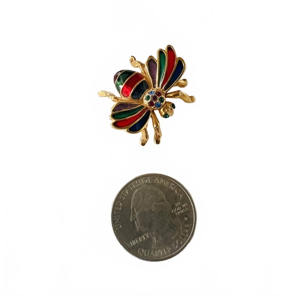 Joan Rivers Colorful Bee Brooch - Picture 4 of 8